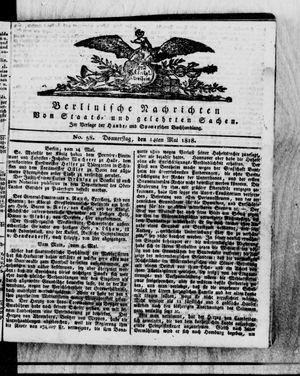 Berlinische Nachrichten von Staats- und gelehrten Sachen vom 14.05.1818