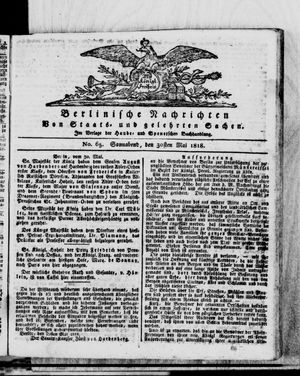 Berlinische Nachrichten von Staats- und gelehrten Sachen vom 30.05.1818