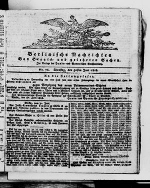 Berlinische Nachrichten von Staats- und gelehrten Sachen vom 30.06.1818