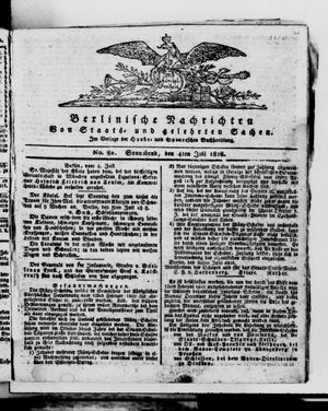 Berlinische Nachrichten von Staats- und gelehrten Sachen vom 04.07.1818