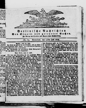 Berlinische Nachrichten von Staats- und gelehrten Sachen vom 25.07.1818