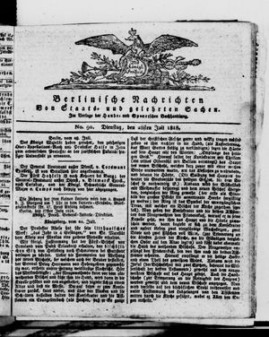 Berlinische Nachrichten von Staats- und gelehrten Sachen vom 28.07.1818
