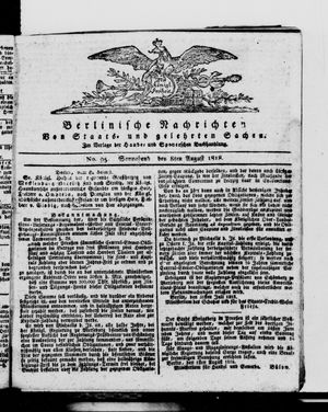 Berlinische Nachrichten von Staats- und gelehrten Sachen vom 08.08.1818
