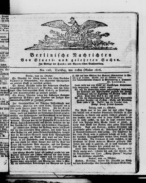 Berlinische Nachrichten von Staats- und gelehrten Sachen vom 20.10.1818