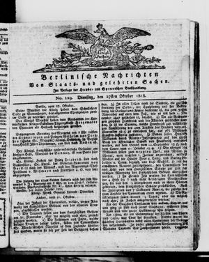 Berlinische Nachrichten von Staats- und gelehrten Sachen vom 27.10.1818