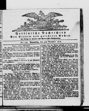 Berlinische Nachrichten von Staats- und gelehrten Sachen vom 05.11.1818