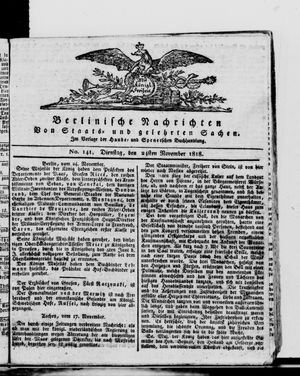 Berlinische Nachrichten von Staats- und gelehrten Sachen vom 24.11.1818