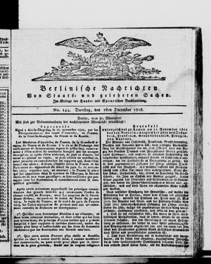 Berlinische Nachrichten von Staats- und gelehrten Sachen vom 01.12.1818