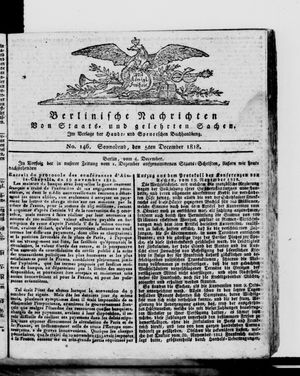 Berlinische Nachrichten von Staats- und gelehrten Sachen vom 05.12.1818