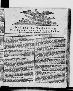Berlinische Nachrichten von Staats- und gelehrten Sachen vom 12.12.1818