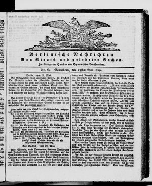 Berlinische Nachrichten von Staats- und gelehrten Sachen vom 29.05.1819
