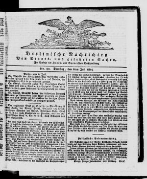 Berlinische Nachrichten von Staats- und gelehrten Sachen on Jul 6, 1819
