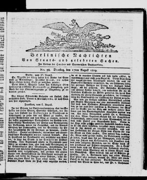 Berlinische Nachrichten von Staats- und gelehrten Sachen on Aug 17, 1819