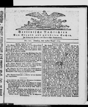 Berlinische Nachrichten von Staats- und gelehrten Sachen vom 24.08.1819