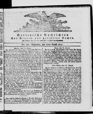 Berlinische Nachrichten von Staats- und gelehrten Sachen vom 26.08.1819