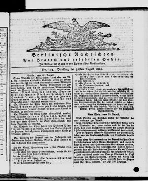 Berlinische Nachrichten von Staats- und gelehrten Sachen vom 31.08.1819
