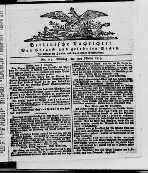 Berlinische Nachrichten von Staats- und gelehrten Sachen vom 05.10.1819