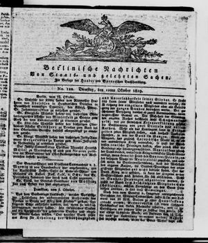 Berlinische Nachrichten von Staats- und gelehrten Sachen vom 12.10.1819