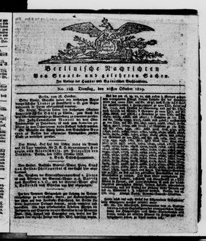 Berlinische Nachrichten von Staats- und gelehrten Sachen vom 26.10.1819