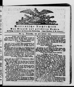 Berlinische Nachrichten von Staats- und gelehrten Sachen vom 03.02.1820