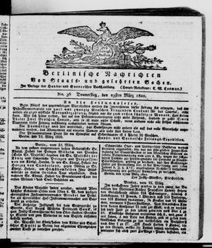 Berlinische Nachrichten von Staats- und gelehrten Sachen vom 23.03.1820