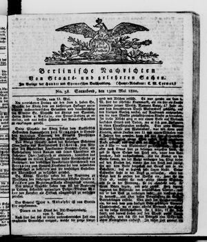 Berlinische Nachrichten von Staats- und gelehrten Sachen vom 13.05.1820