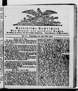 Berlinische Nachrichten von Staats- und gelehrten Sachen vom 18.05.1820