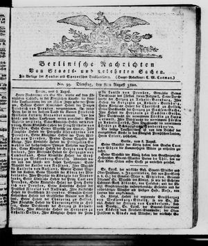 Berlinische Nachrichten von Staats- und gelehrten Sachen on Aug 8, 1820