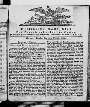 Berlinische Nachrichten von Staats- und gelehrten Sachen vom 12.12.1820