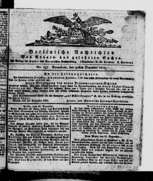 Berlinische Nachrichten von Staats- und gelehrten Sachen vom 30.12.1820