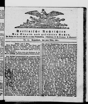 Berlinische Nachrichten von Staats- und gelehrten Sachen vom 03.03.1821