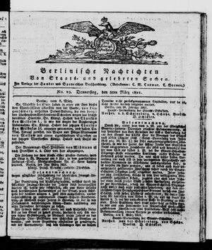 Berlinische Nachrichten von Staats- und gelehrten Sachen vom 08.03.1821