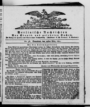 Berlinische Nachrichten von Staats- und gelehrten Sachen vom 24.03.1821