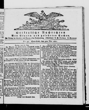 Berlinische Nachrichten von Staats- und gelehrten Sachen vom 05.05.1821