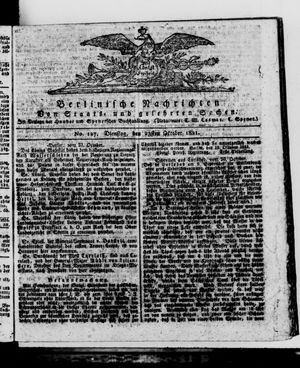 Berlinische Nachrichten von Staats- und gelehrten Sachen vom 23.10.1821