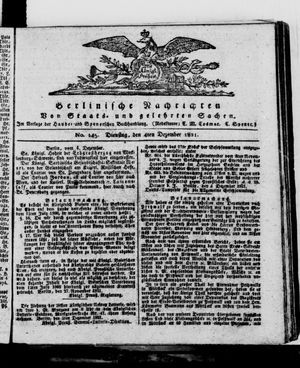 Berlinische Nachrichten von Staats- und gelehrten Sachen vom 04.12.1821