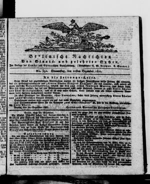 Berlinische Nachrichten von Staats- und gelehrten Sachen vom 20.12.1821