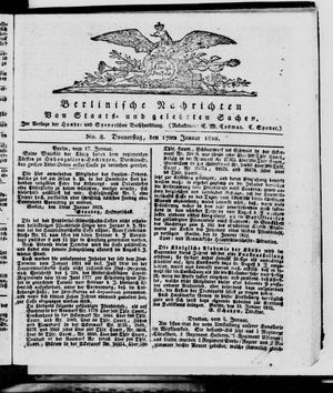 Berlinische Nachrichten von Staats- und gelehrten Sachen vom 17.01.1822