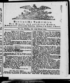 Berlinische Nachrichten von Staats- und gelehrten Sachen vom 12.02.1822