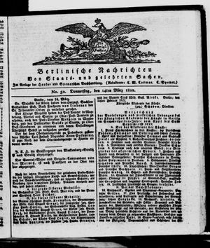 Berlinische Nachrichten von Staats- und gelehrten Sachen vom 14.03.1822