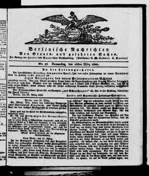 Berlinische Nachrichten von Staats- und gelehrten Sachen vom 28.03.1822