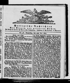 Berlinische Nachrichten von Staats- und gelehrten Sachen vom 09.05.1822