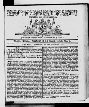 Berlinische Nachrichten von Staats- und gelehrten Sachen on Nov 2, 1822