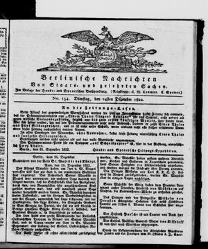 Berlinische Nachrichten von Staats- und gelehrten Sachen vom 24.12.1822