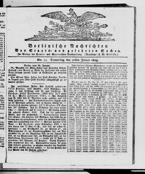 Berlinische Nachrichten von Staats- und gelehrten Sachen vom 30.01.1823