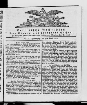 Berlinische Nachrichten von Staats- und gelehrten Sachen vom 03.04.1823