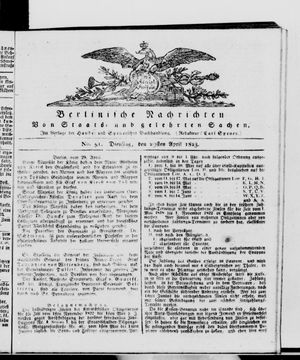 Berlinische Nachrichten von Staats- und gelehrten Sachen vom 29.04.1823