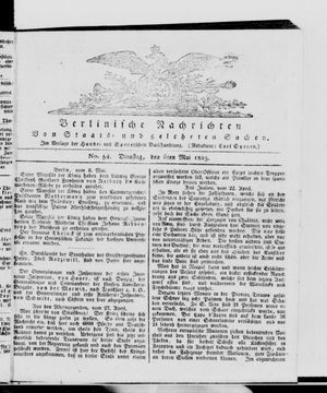 Berlinische Nachrichten von Staats- und gelehrten Sachen vom 06.05.1823