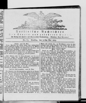 Berlinische Nachrichten von Staats- und gelehrten Sachen vom 20.05.1823