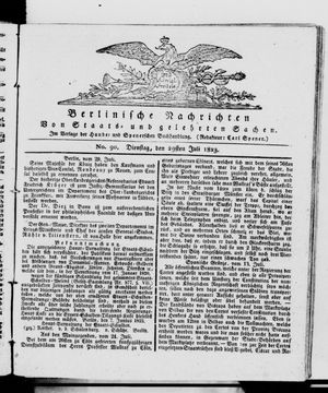 Berlinische Nachrichten von Staats- und gelehrten Sachen vom 29.07.1823